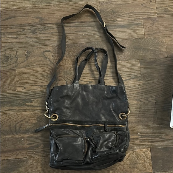 Latico RARE Medium Leather with suede trimmings Elegant Black Leather Tote Bag - Picture 6 of 9